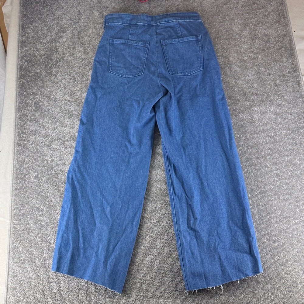 Old Navy Sky Hi Wide Leg Extra High Rise Blue Jeans Womens 0 - Picture 8 of 9